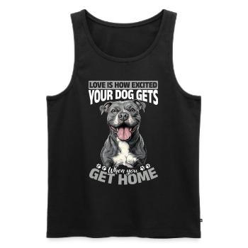 Pitbull Terrier Dog Owner - Männer Premium Bio Tank Top - Schwarz - Vorne - Michal (187cm)