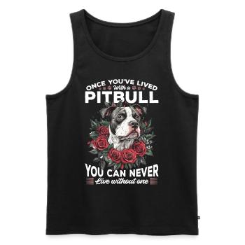 Pitbull Terrier Dog Owner - Männer Premium Bio Tank Top - Schwarz - Vorne - Michal (187cm)