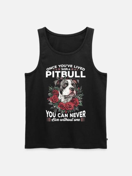Pitbull Terrier Dog Owner - Männer Premium Bio Tank Top - Schwarz