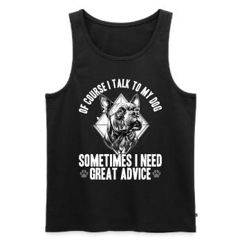 Pitbull Terrier Dog Owner - Männer Premium Bio Tank Top - Schwarz - Vorne - Michal (187cm)
