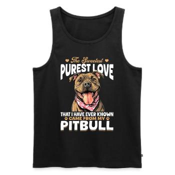 Pitbull Terrier Dog Owner - Männer Premium Bio Tank Top - Schwarz - Vorne - Michal (187cm)