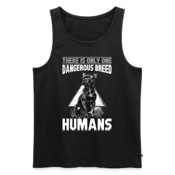 Pitbull Terrier Dog Owner - Men's Premium Organic Tank Top - black - Front - Michal (187cm)