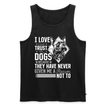 Pitbull Terrier Dog Owner - Men's Premium Organic Tank Top - black - Front - Michal (187cm)