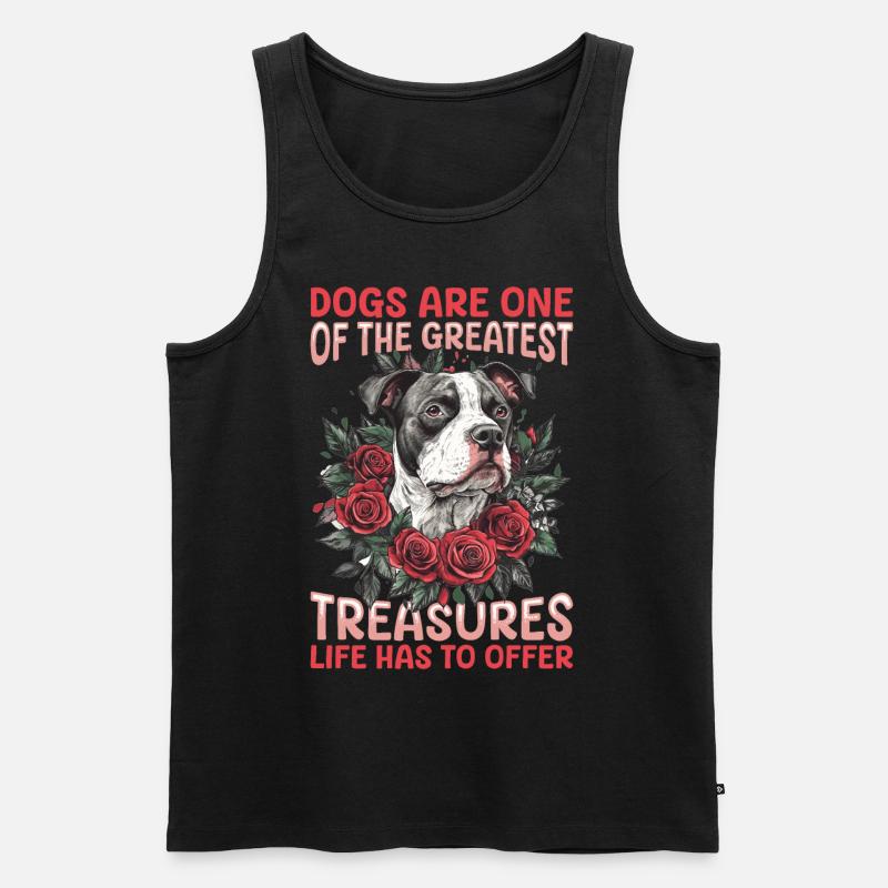 Pitbull Terrier Dog Owner - Männer Premium Bio Tank Top - Schwarz