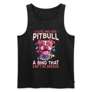 Pitbull Terrier Dog Owner - Männer Premium Bio Tank Top - Schwarz - Vorne - Michal (187cm)