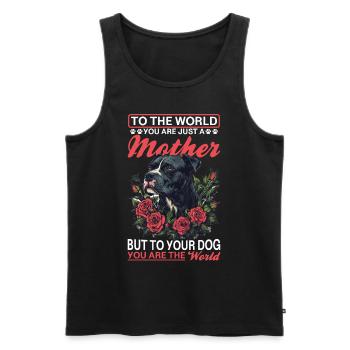 Pitbull Terrier Dog Owner - Männer Premium Bio Tank Top - Schwarz - Vorne - Michal (187cm)