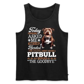 Pitbull Terrier Dog Owner - Männer Premium Bio Tank Top - Schwarz - Vorne - Michal (187cm)