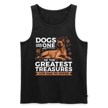Belgian Malinois Lover Dog Owner - Men's Premium Organic Tank Top - black - Front - AI Model Male 178 light (178cm)