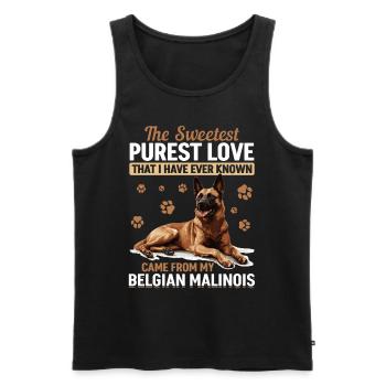 Belgian Malinois Lover Dog Owner - Men's Premium Organic Tank Top - black - Front - AI Model Male 178 light (178cm)