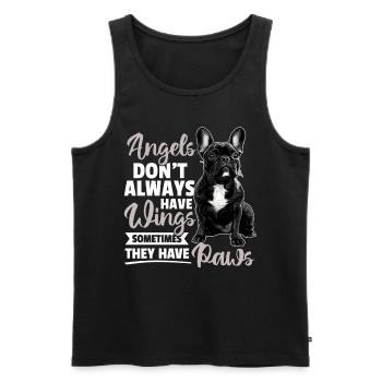 Bouledogue français Frenchie Propriétaire de chien - Débardeur bio Premium Homme - noir - Devant - Michal (187cm)