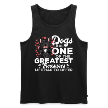 Bouledogue français Frenchie Propriétaire de chien - Débardeur bio Premium Homme - noir - Devant - Michal (187cm)