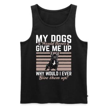Bouledogue français Frenchie Propriétaire de chien - Débardeur bio Premium Homme - noir - Devant - Michal (187cm)
