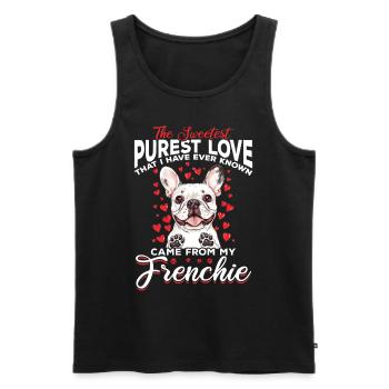 Bouledogue français Frenchie Propriétaire de chien - Débardeur bio Premium Homme - noir - Devant - Michal (187cm)