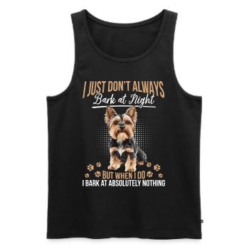 Yorkshire Terrier Propriétaire d’un chien Yorkie - Débardeur bio Premium Homme - noir - Devant - Michal (187cm)