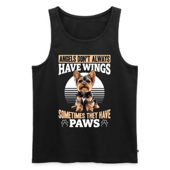Yorkshire Terrier Propriétaire d’un chien Yorkie - Débardeur bio Premium Homme - noir - Devant - Michal (187cm)