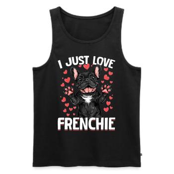 Bouledogue français Frenchie Propriétaire de chien - Débardeur bio Premium Homme - noir - Devant - Michal (187cm)