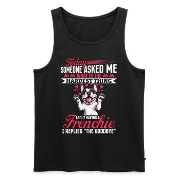 Bouledogue français Frenchie Propriétaire de chien - Débardeur bio Premium Homme - noir - Devant - Michal (187cm)