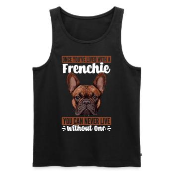 Bouledogue français Frenchie Propriétaire de chien - Débardeur bio Premium Homme - noir - Devant - Michal (187cm)