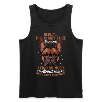 Bouledogue français Frenchie Propriétaire de chien - Débardeur bio Premium Homme - noir - Devant - Michal (187cm)