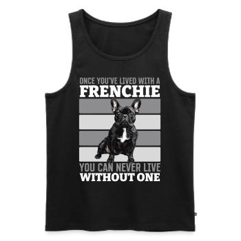 Bouledogue français Frenchie Propriétaire de chien - Débardeur bio Premium Homme - noir - Devant - Michal (187cm)