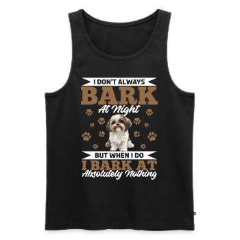 Propriétaire de chien Shih Tzu - Débardeur bio Premium Homme - noir - Devant - Michal (187cm)
