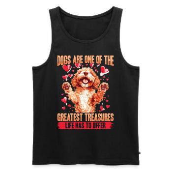 Propriétaire de chien Goldendoodle - Débardeur bio Premium Homme - noir - Devant - Michal (187cm)