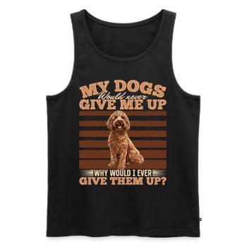 Propriétaire de chien Goldendoodle - Débardeur bio Premium Homme - noir - Devant - Michal (187cm)