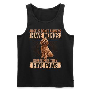Propriétaire de chien Goldendoodle - Débardeur bio Premium Homme - noir - Devant - Michal (187cm)