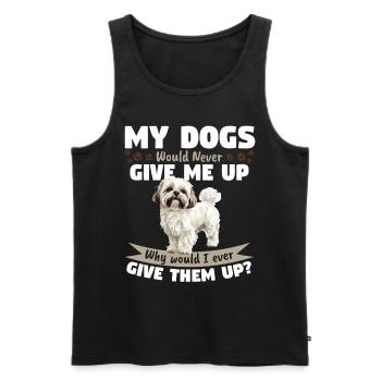 Propriétaire de chien Shih Tzu - Débardeur bio Premium Homme - noir - Devant - Michal (187cm)