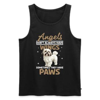 Propriétaire de chien Shih Tzu - Débardeur bio Premium Homme - noir - Devant - Michal (187cm)