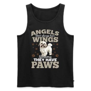 Propriétaire de chien Shih Tzu - Débardeur bio Premium Homme - noir - Devant - Michal (187cm)