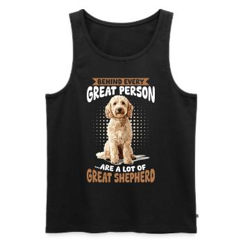 Propriétaire de chien Goldendoodle - Débardeur bio Premium Homme - noir - Devant - Michal (187cm)