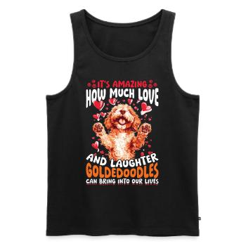 Propriétaire de chien Goldendoodle - Débardeur bio Premium Homme - noir - Devant - Michal (187cm)
