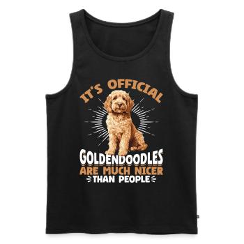 Propriétaire de chien Goldendoodle - Débardeur bio Premium Homme - noir - Devant - Michal (187cm)