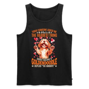 Propriétaire de chien Goldendoodle - Débardeur bio Premium Homme - noir - Devant - Michal (187cm)