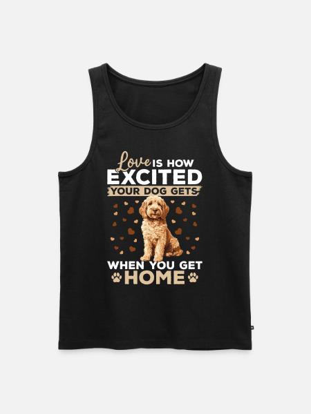 Goldendoodle Dog Owner - Männer Premium Bio Tank Top - Schwarz