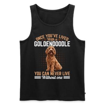 Propriétaire de chien Goldendoodle - Débardeur bio Premium Homme - noir - Devant - Michal (187cm)