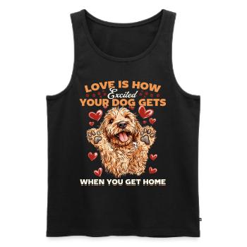 Propriétaire de chien Goldendoodle - Débardeur bio Premium Homme - noir - Devant - Michal (187cm)