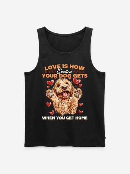 Propriétaire de chien Goldendoodle - Débardeur bio Premium Homme - noir