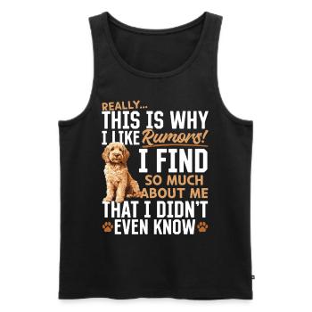 Propriétaire de chien Goldendoodle - Débardeur bio Premium Homme - noir - Devant - Michal (187cm)