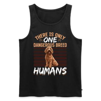 Propriétaire de chien Goldendoodle - Débardeur bio Premium Homme - noir - Devant - Michal (187cm)