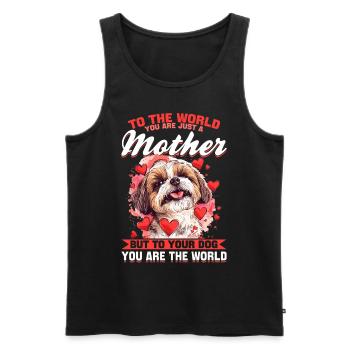Propriétaire de chien Shih Tzu - Débardeur bio Premium Homme - noir - Devant - Michal (187cm)