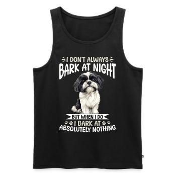 Propriétaire de chien Shih Tzu - Débardeur bio Premium Homme - noir - Devant - Michal (187cm)