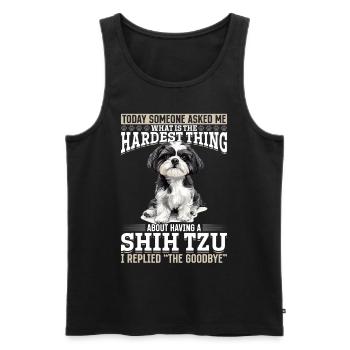 Propriétaire de chien Shih Tzu - Débardeur bio Premium Homme - noir - Devant - Michal (187cm)