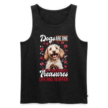 Propriétaire de chien Goldendoodle - Débardeur bio Premium Homme - noir - Devant - Michal (187cm)