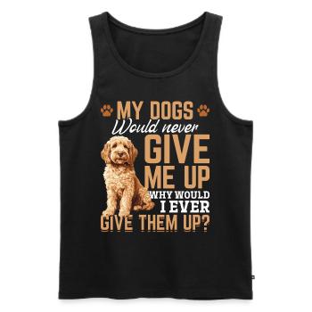 Propriétaire de chien Goldendoodle - Débardeur bio Premium Homme - noir - Devant - Michal (187cm)