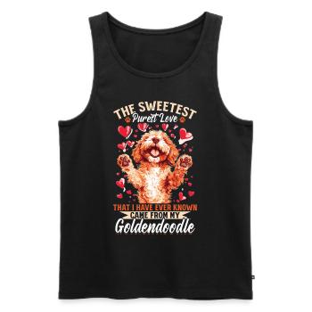 Propriétaire de chien Goldendoodle - Débardeur bio Premium Homme - noir - Devant - Michal (187cm)