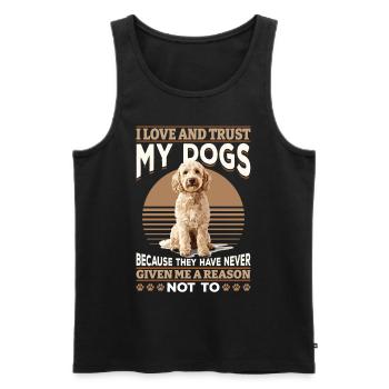 Propriétaire de chien Goldendoodle - Débardeur bio Premium Homme - noir - Devant - Michal (187cm)