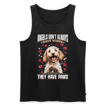 Propriétaire de chien Goldendoodle - Débardeur bio Premium Homme - noir - Devant - Michal (187cm)