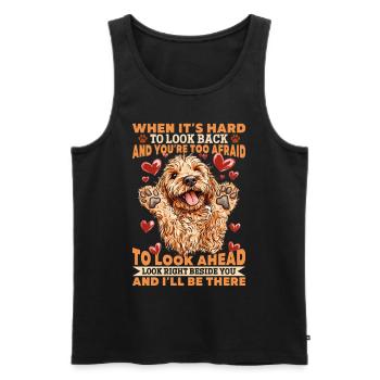 Propriétaire de chien Goldendoodle - Débardeur bio Premium Homme - noir - Devant - Michal (187cm)